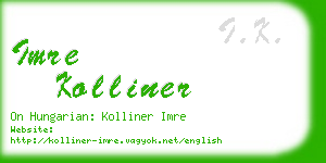 imre kolliner business card